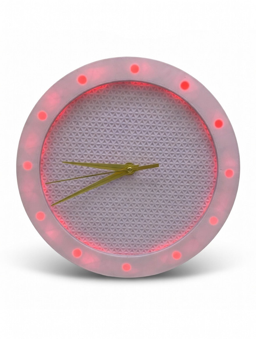 LED Designer Wall Clock – RGB Light Clock – Modern Minimalist Illuminated Clock – Made to Order