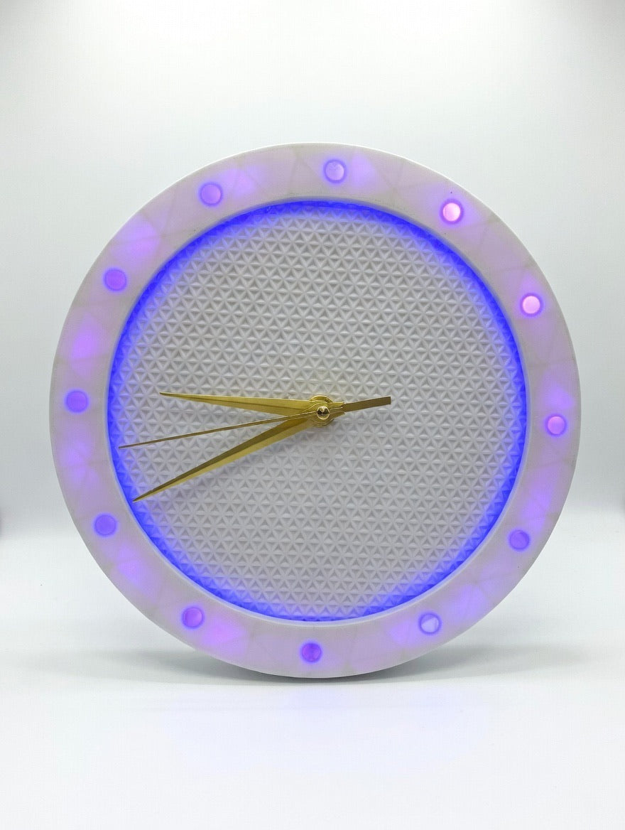 LED Designer Wall Clock – RGB Light Clock – Modern Minimalist Illuminated Clock – Made to Order