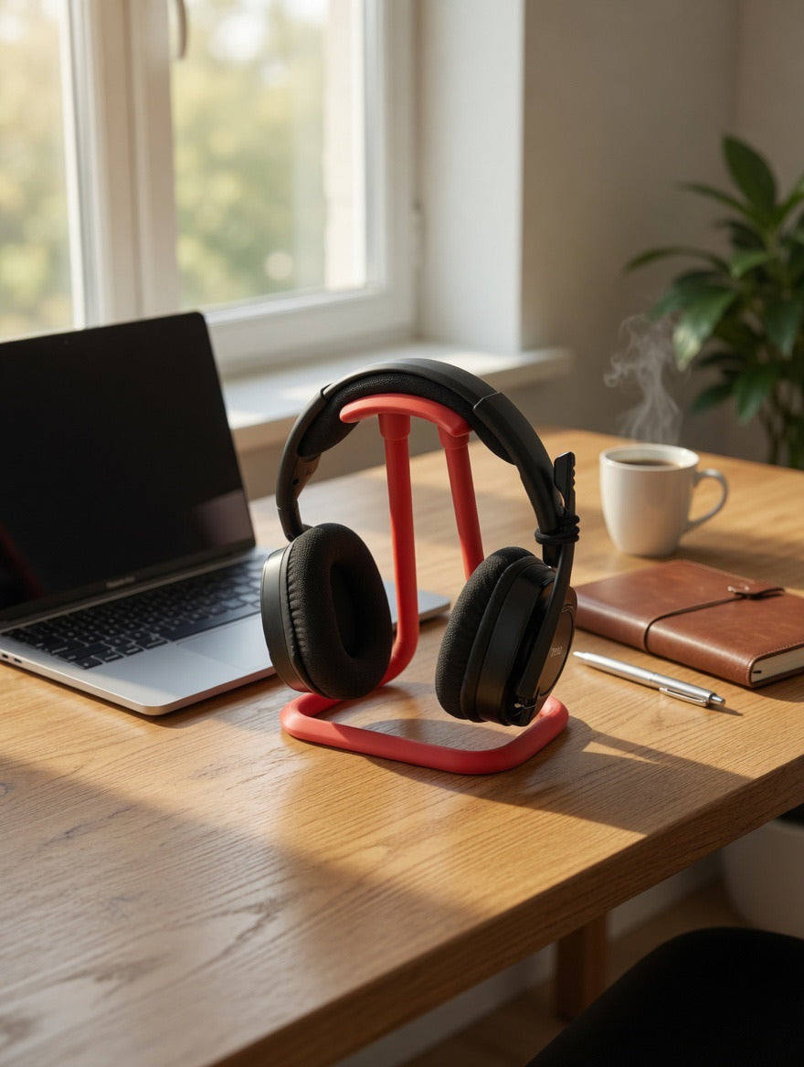 Modern 3D Printed Headphone Stand – Minimalist Desk Headset Holder | Gaming & Studio | Made to Order