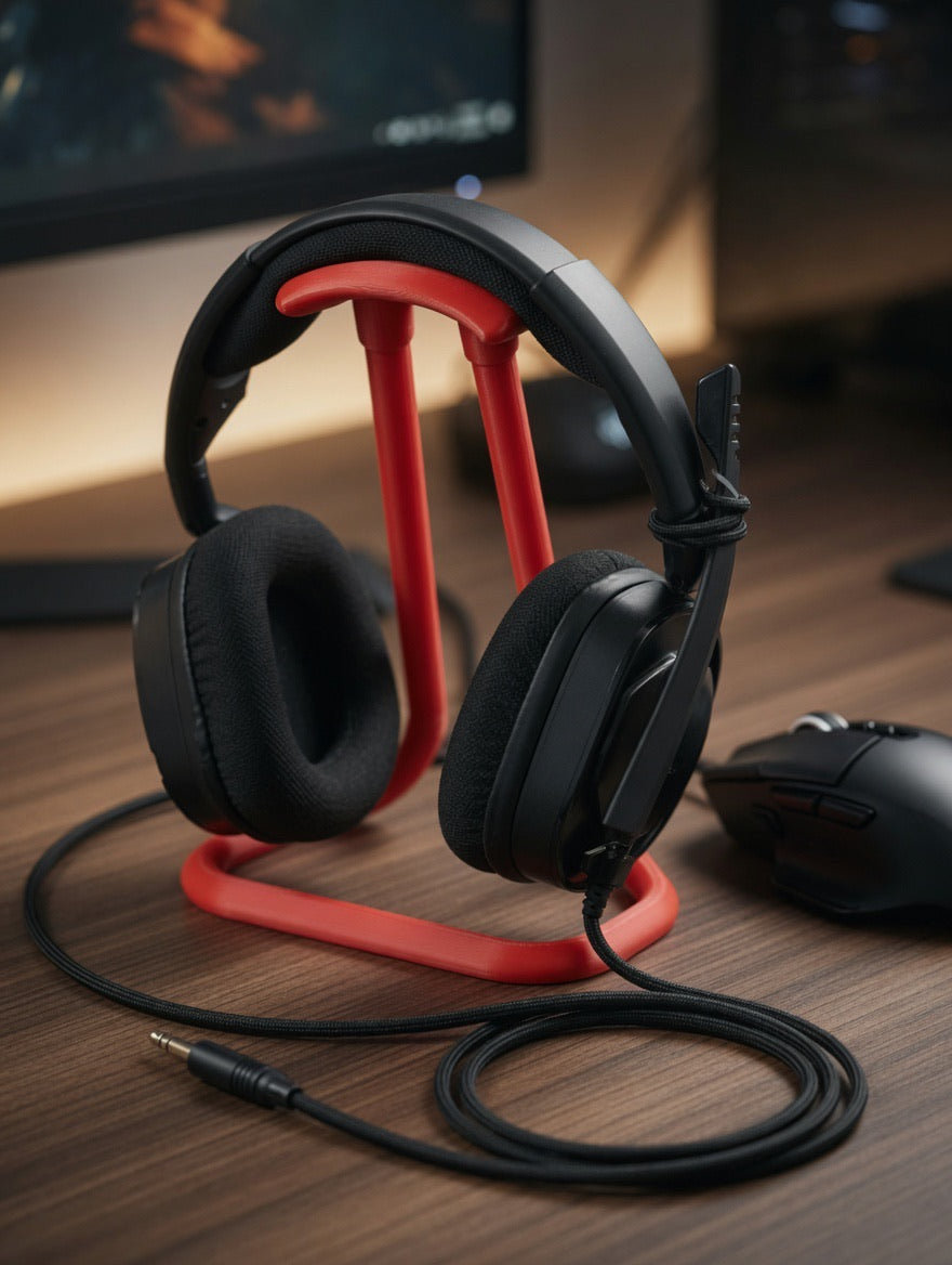 Modern 3D Printed Headphone Stand – Minimalist Desk Headset Holder | Gaming & Studio | Made to Order