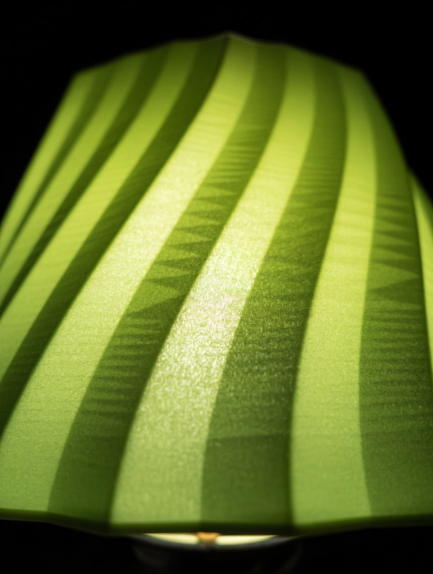 Abstract Sculptural Glow Table Lamp – 3D Printed Twisted Shade | Root Base | Glow in the Dark