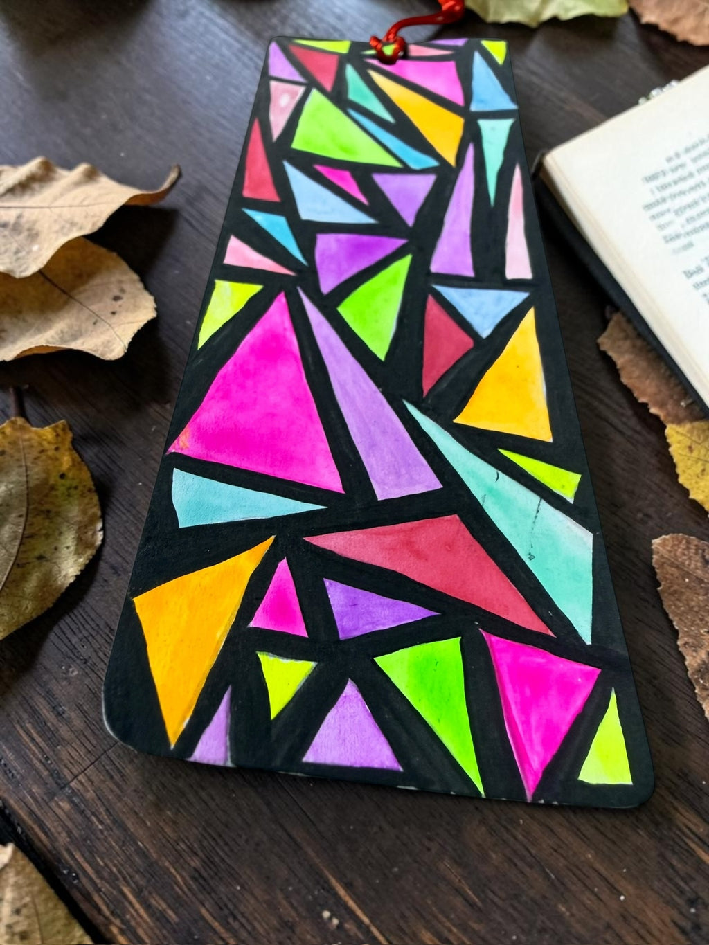 Colorful Geo Pattern Bookmark by JoJo