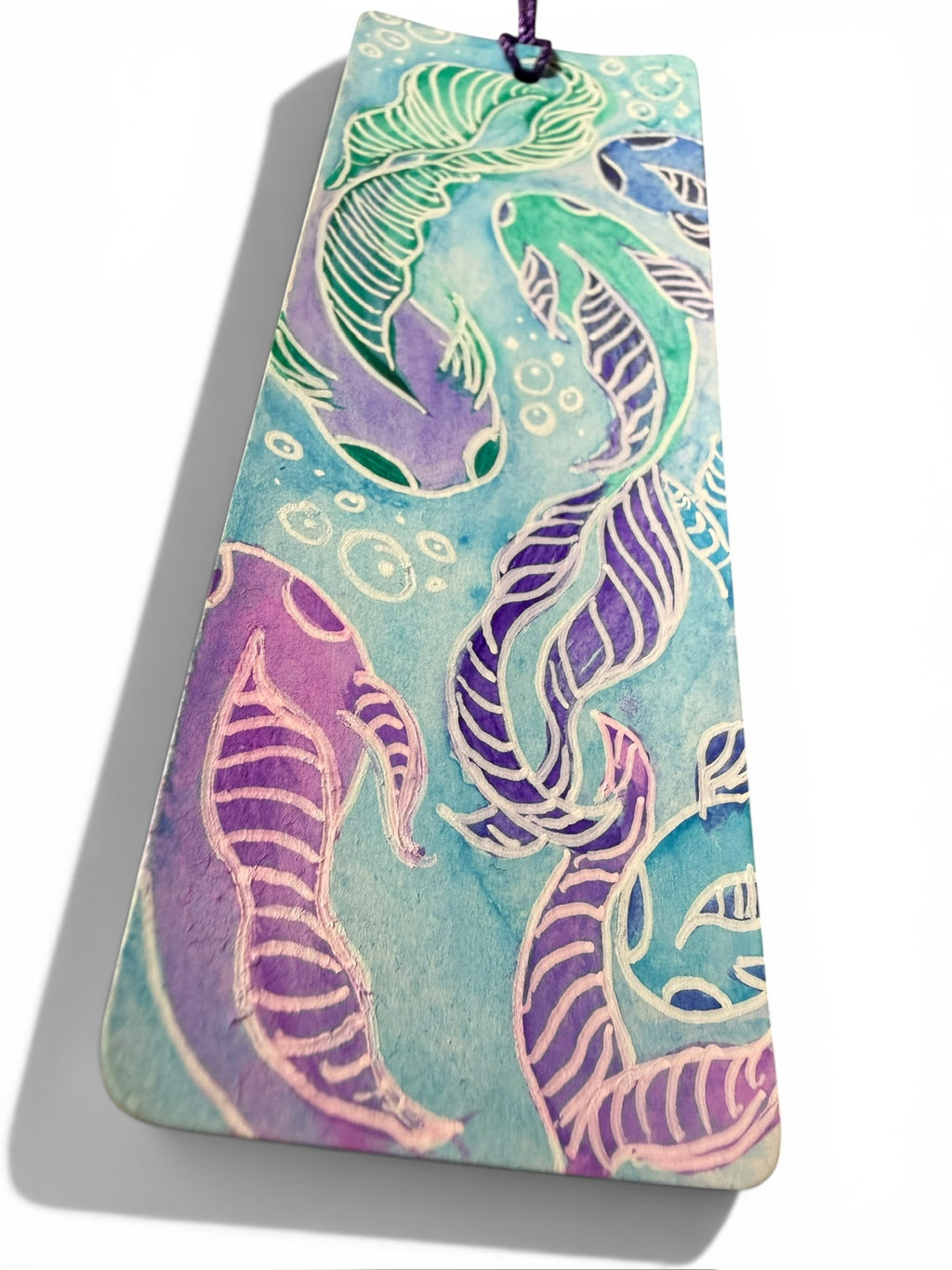 Watercolor Koi Fish Bookmark by JoJo