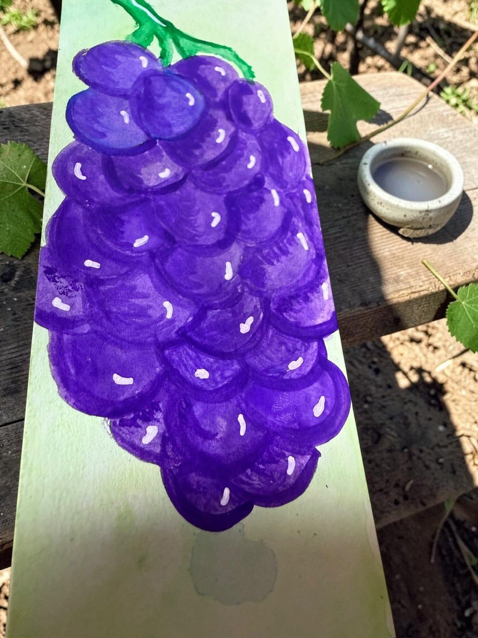 Watercolor Grape Bookmark by JoJo