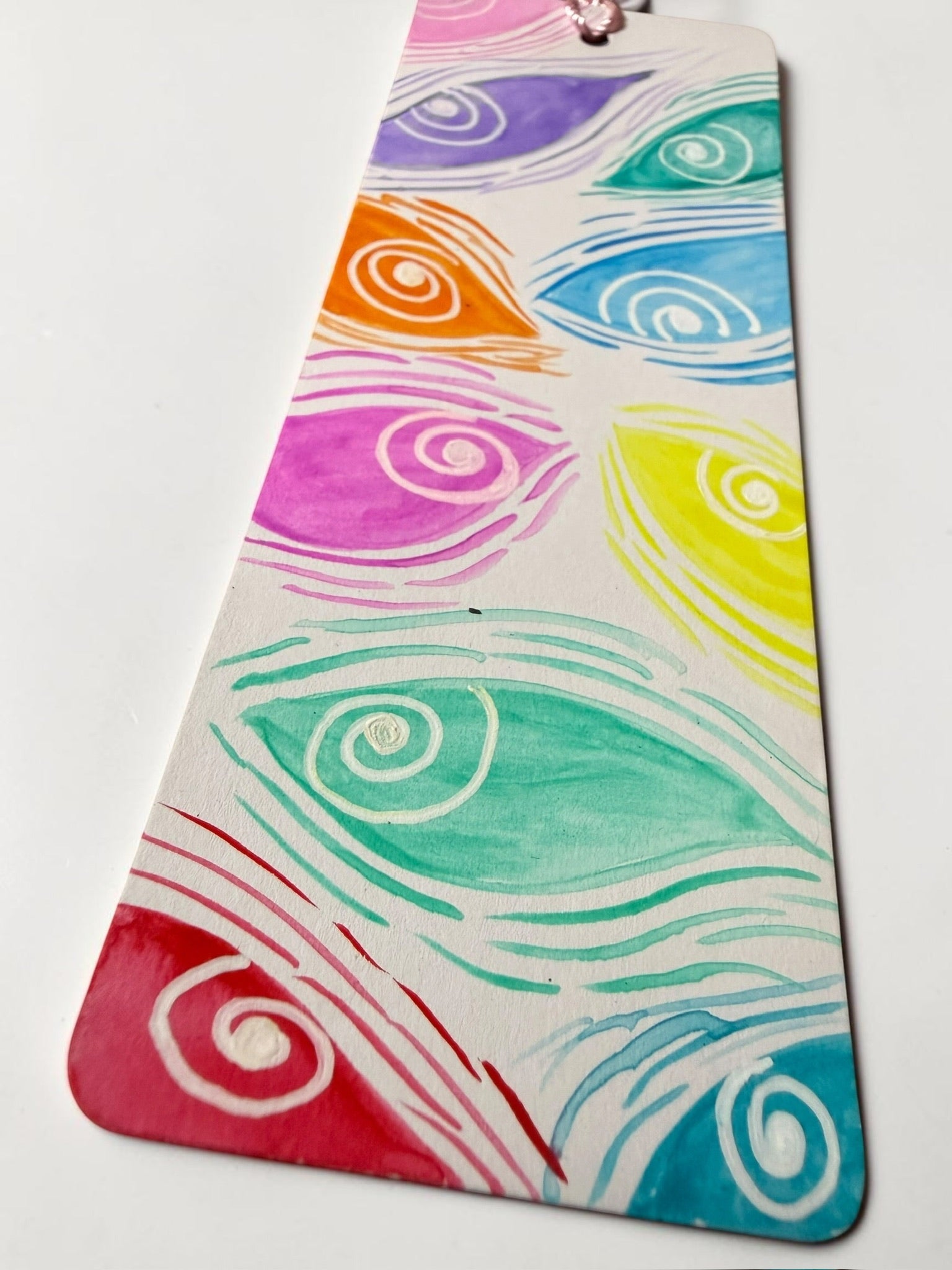 Peacock Eye Swirl Bookmark by JoJo