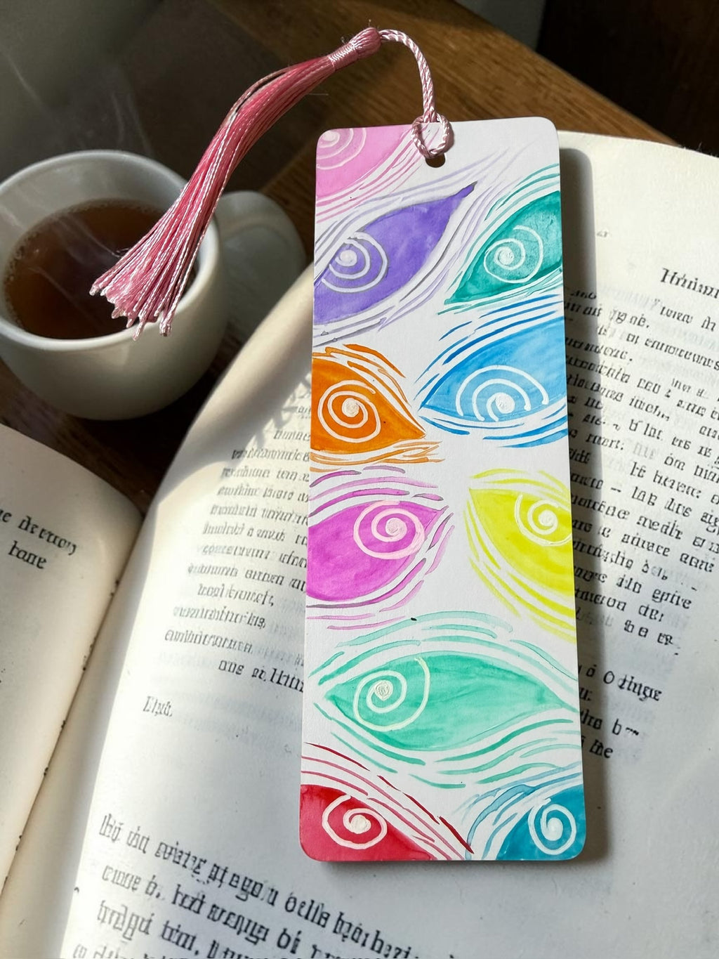 Peacock Eye Swirl Bookmark by JoJo