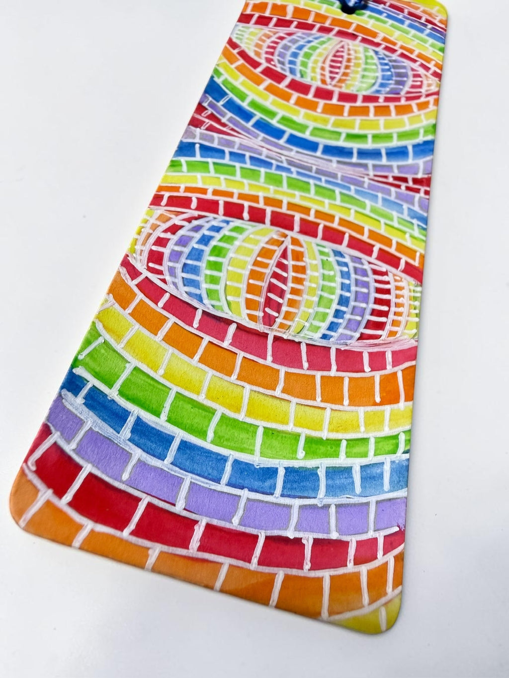 Rainbow Mosaic Tile Bookmark by JoJo