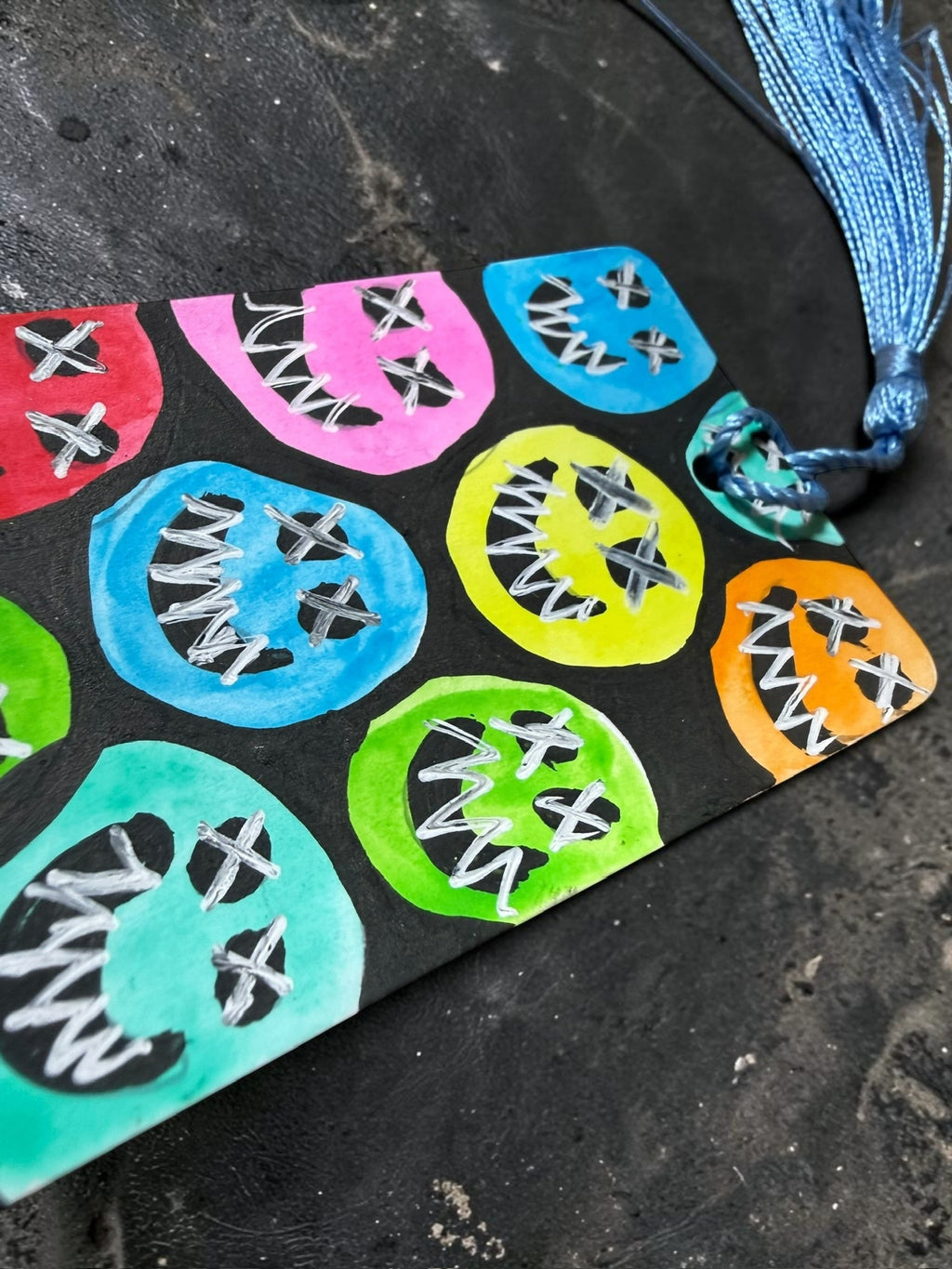 Creepy Smiley Face Bookmark by JoJo