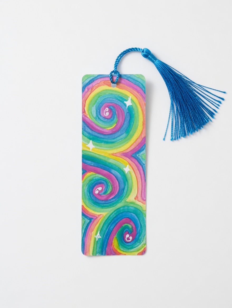 Rainbow Swirl Bookmark by JoJo
