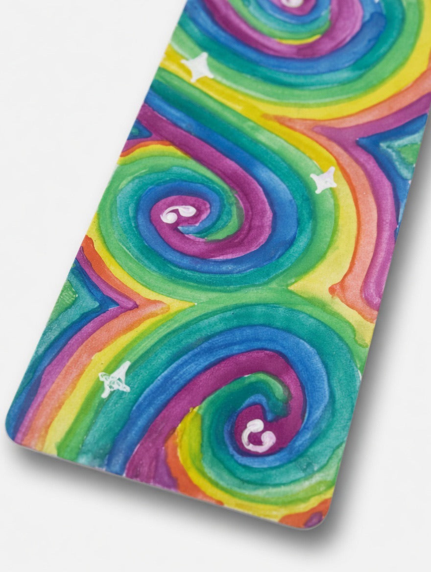 Rainbow Swirl Bookmark by JoJo