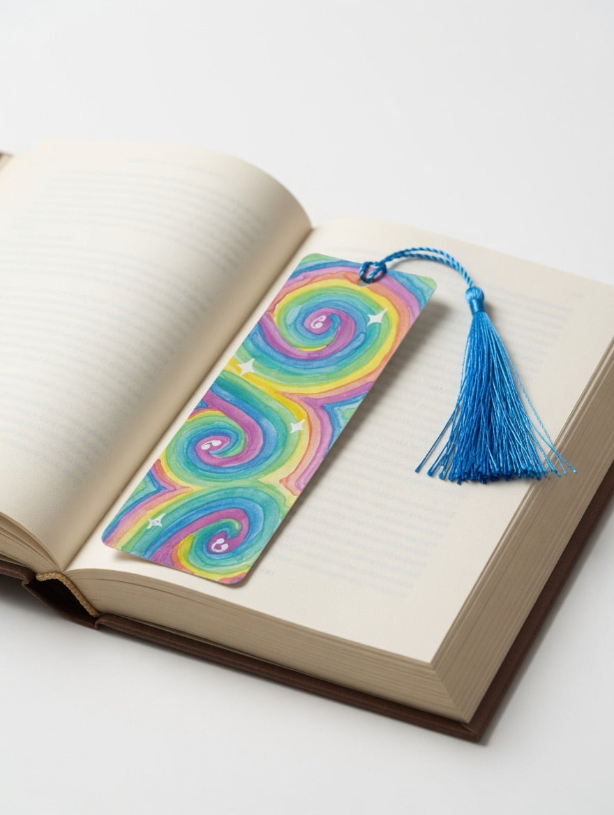 Rainbow Swirl Bookmark by JoJo