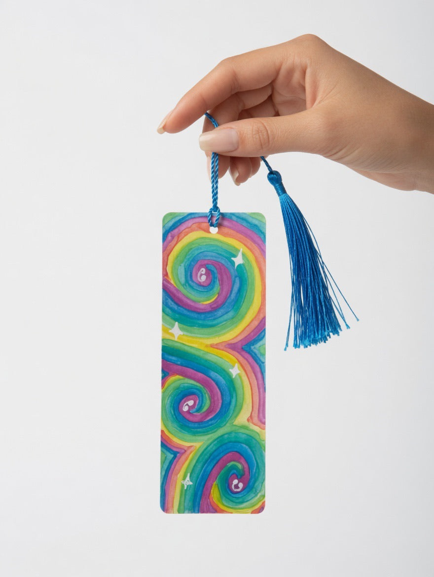 Rainbow Swirl Bookmark by JoJo