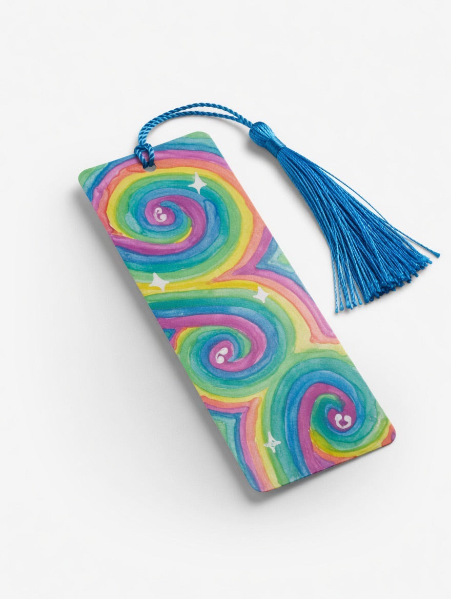 Rainbow Swirl Bookmark by JoJo
