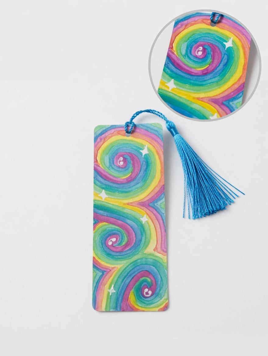 Rainbow Swirl Bookmark by JoJo