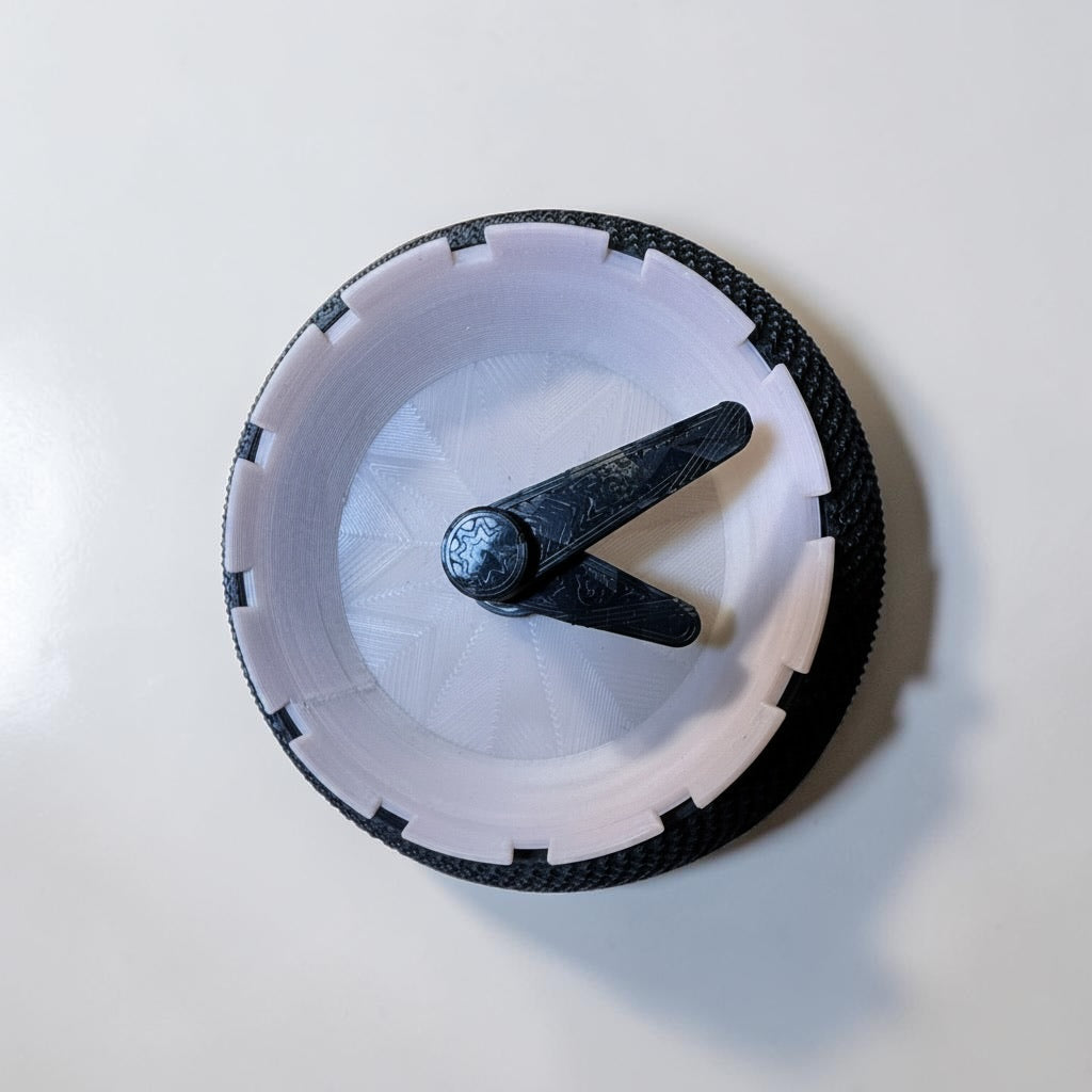 Glow in the Dark Desk Clock – 3D Printed Minimalist Table Clock | Knurled Housing | Working Mechanism