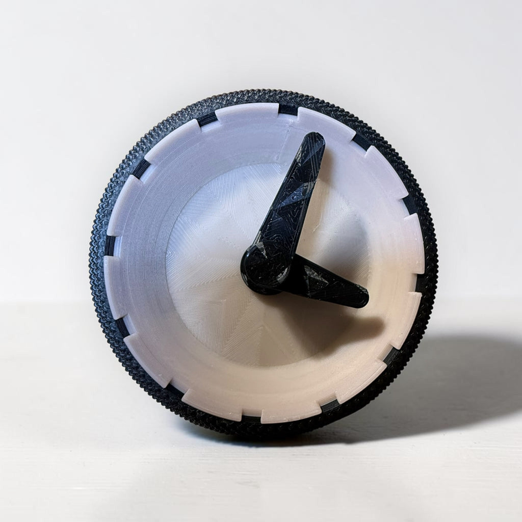 Glow in the Dark Desk Clock – 3D Printed Minimalist Table Clock | Knurled Housing | Working Mechanism