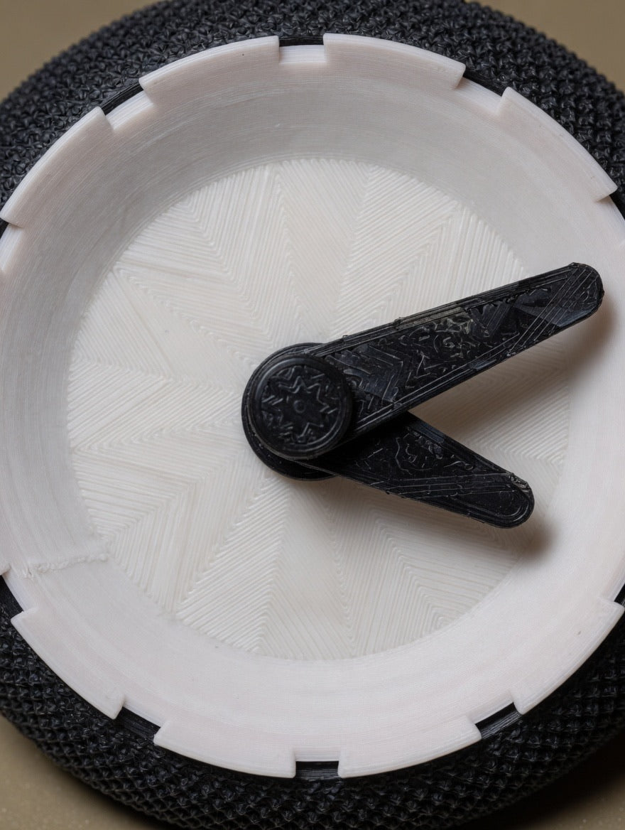 Glow in the Dark Desk Clock – 3D Printed Minimalist Table Clock | Knurled Housing | Working Mechanism