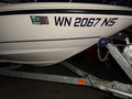 Boat registration numbers installed on a hull - 3 inch USCG legal 3M cast vinyl