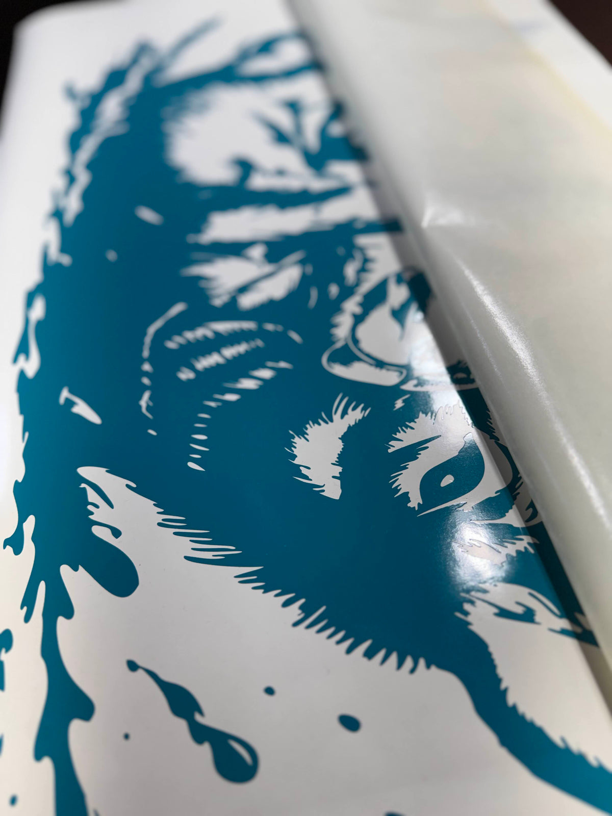Custom vinyl sticker cut to customer artwork