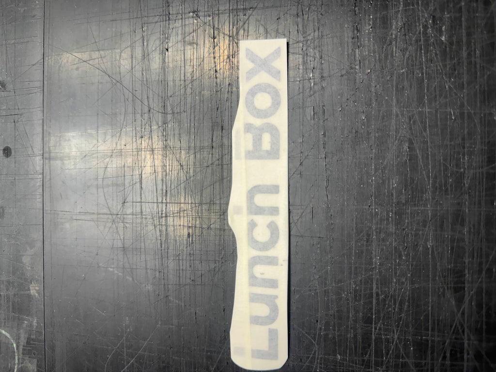 Custom toolbox name decal in cut vinyl