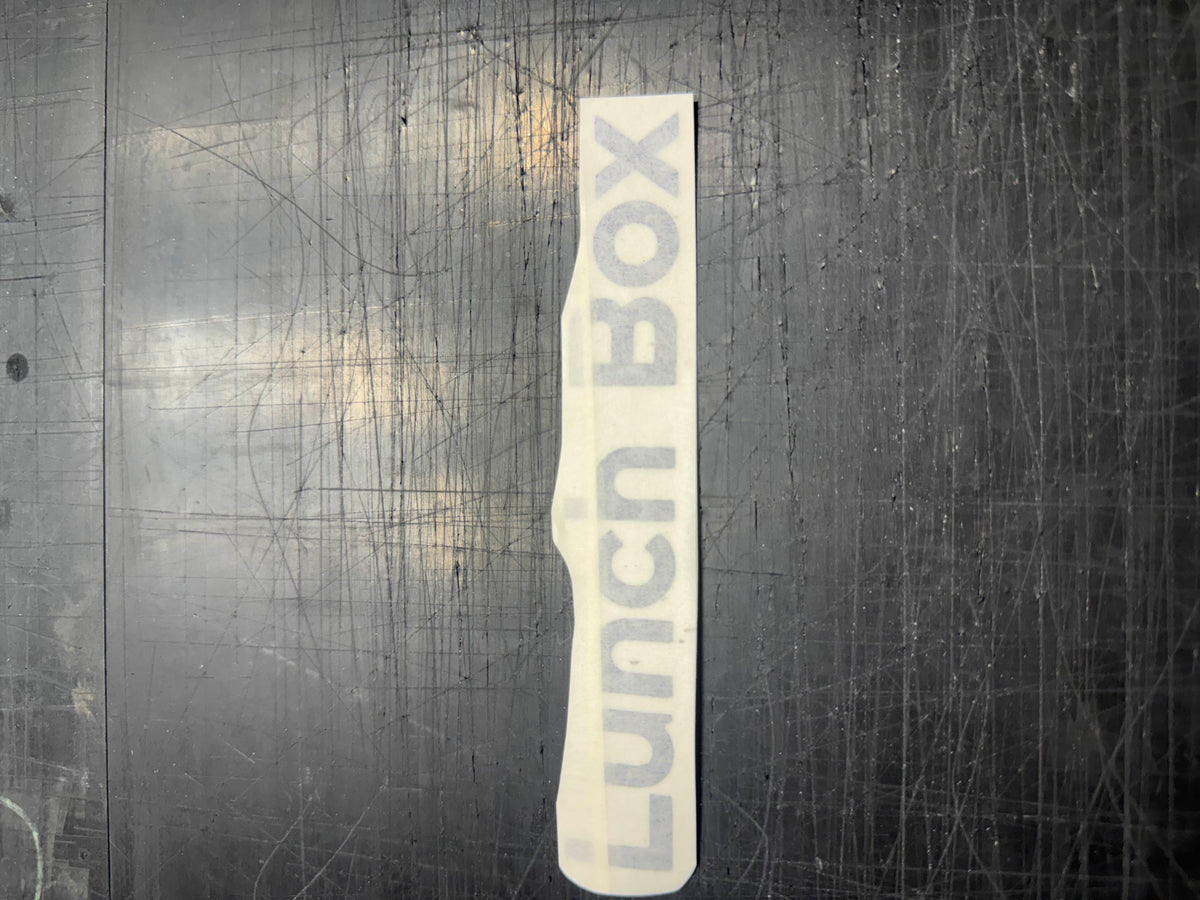 Custom toolbox name decal in cut vinyl