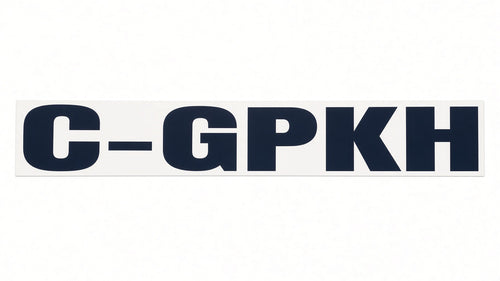 Aircraft registration N-number vinyl lettering detail