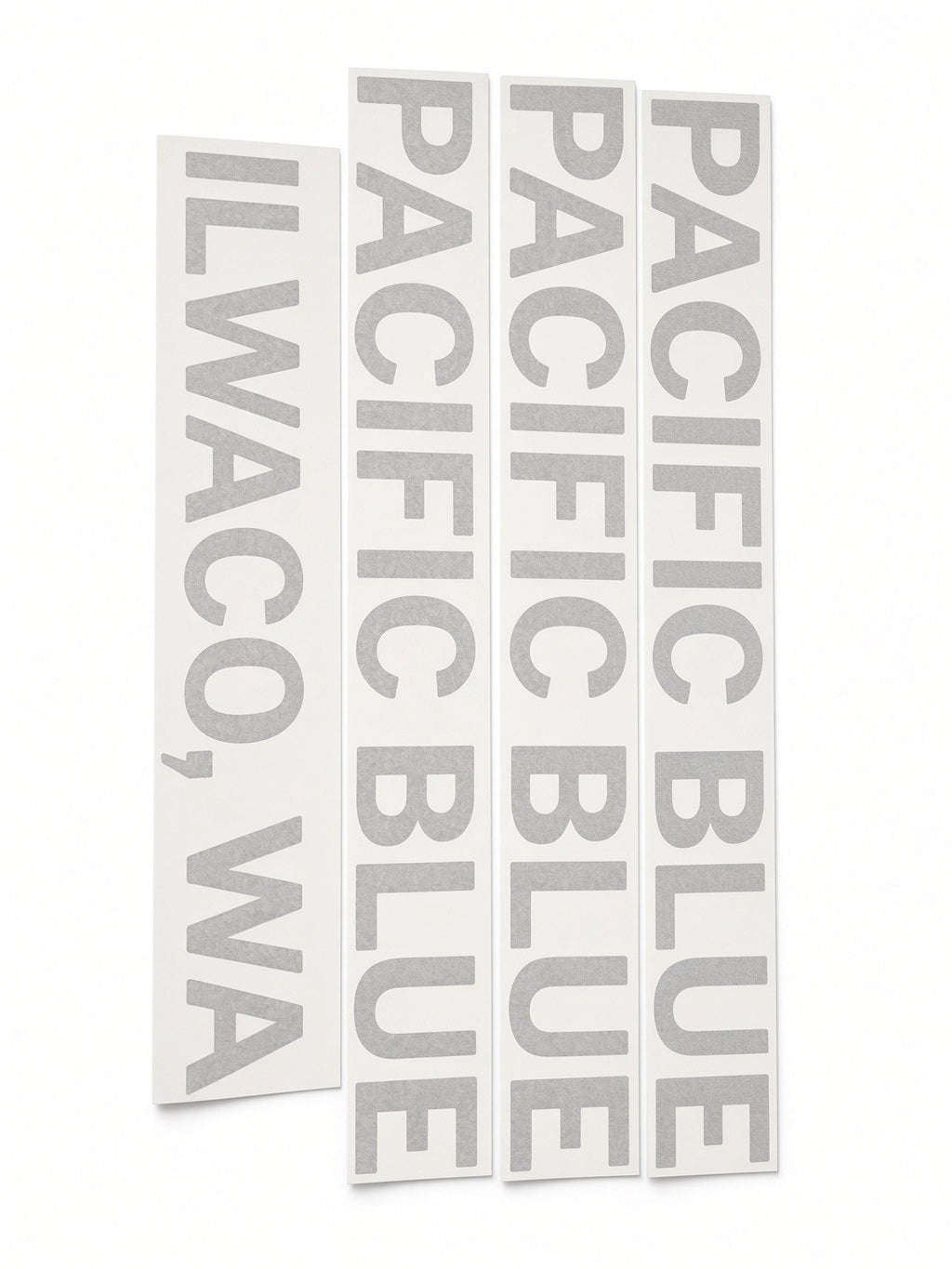 Close-up of custom boat name vinyl lettering