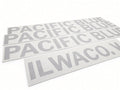 Custom marine lettering installed on a boat stern