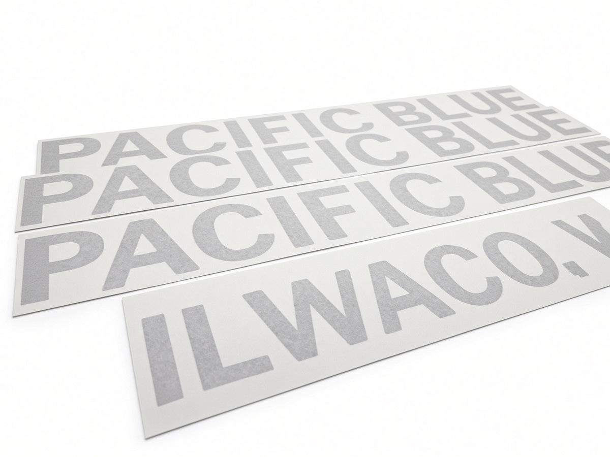Custom marine lettering installed on a boat stern