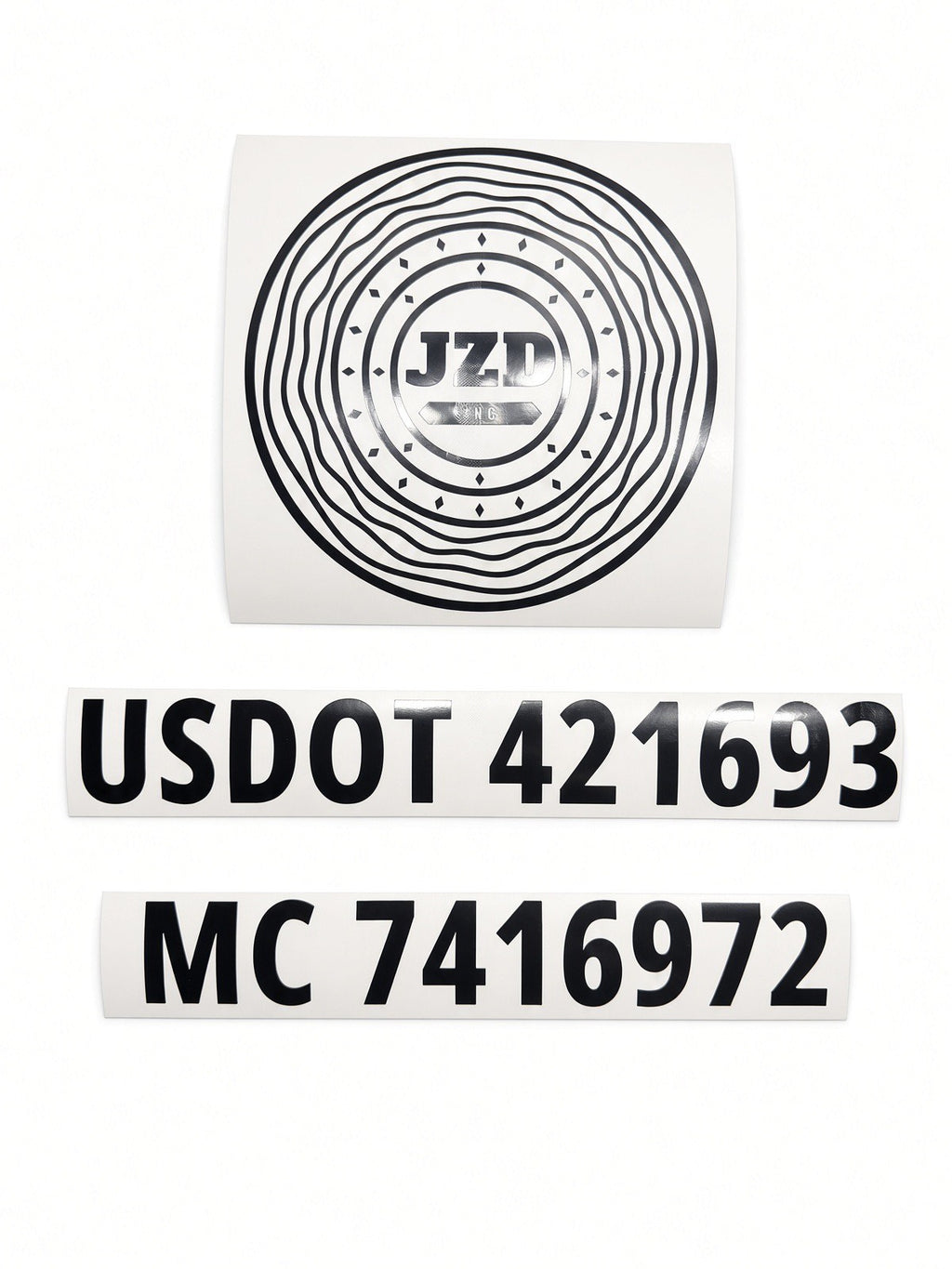 Commercial truck door lettering for fleet identification
