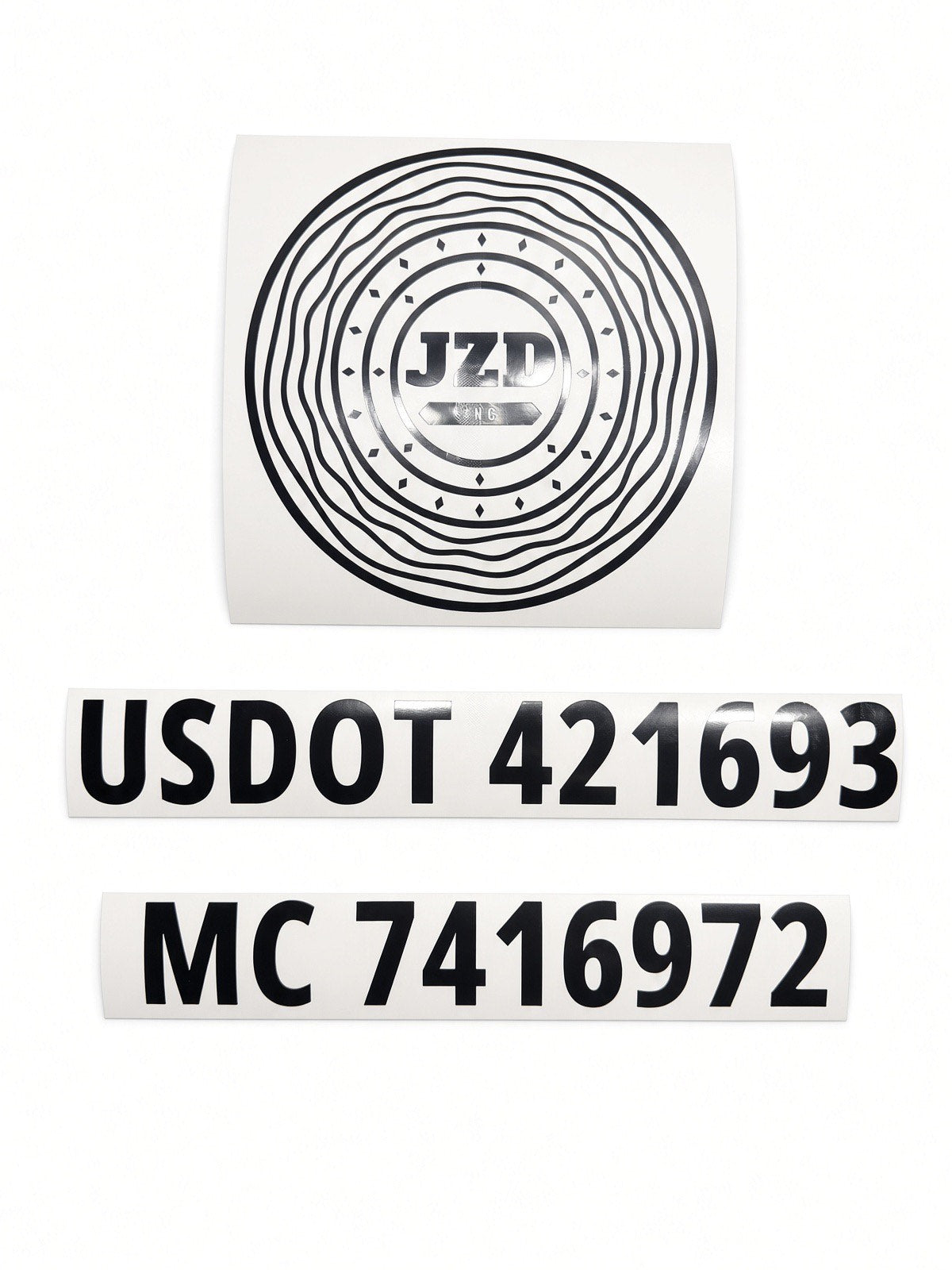 Commercial truck door lettering for fleet identification