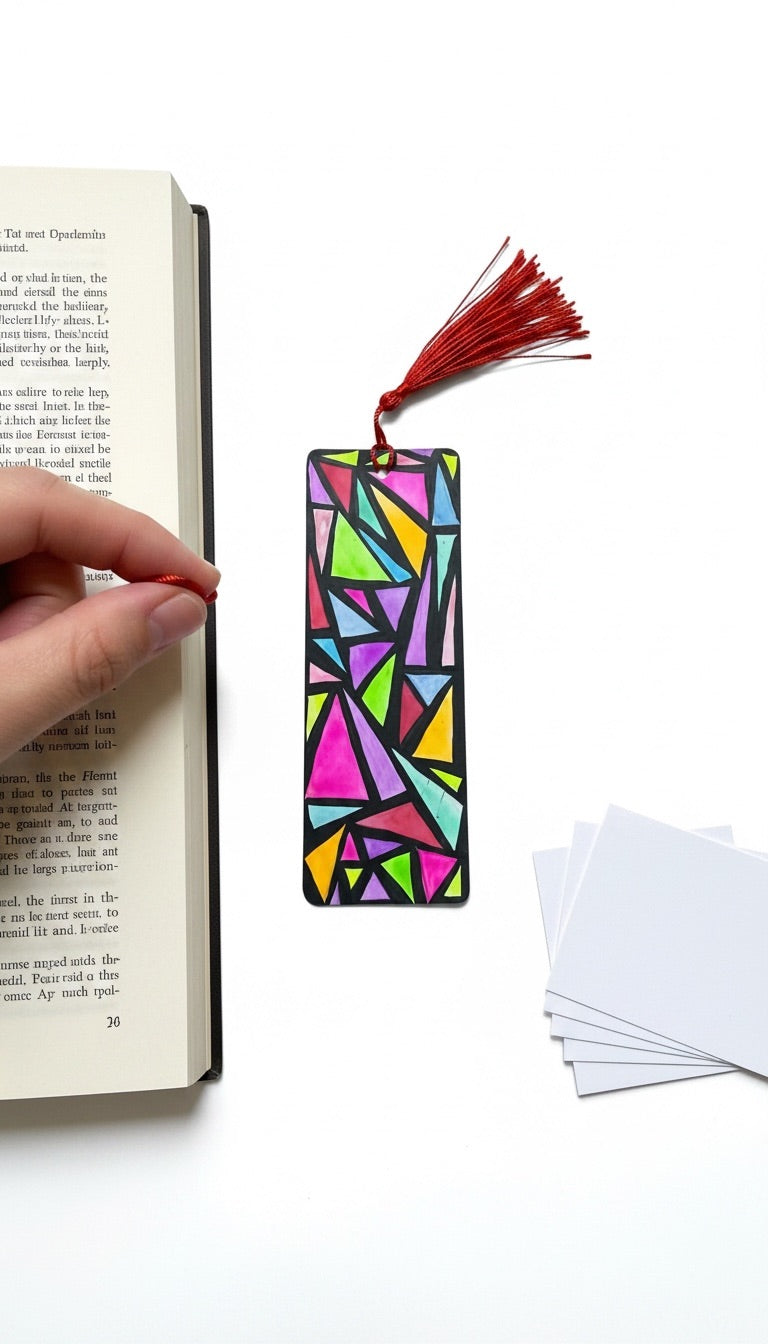 Colorful Geo Pattern Bookmark by JoJo