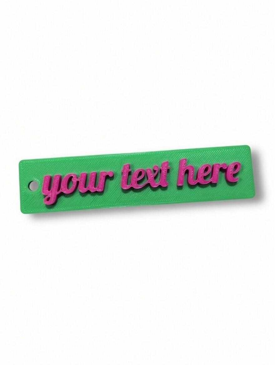 Custom 3D Printed Keychain – Personalized Name Tag, Business Branding