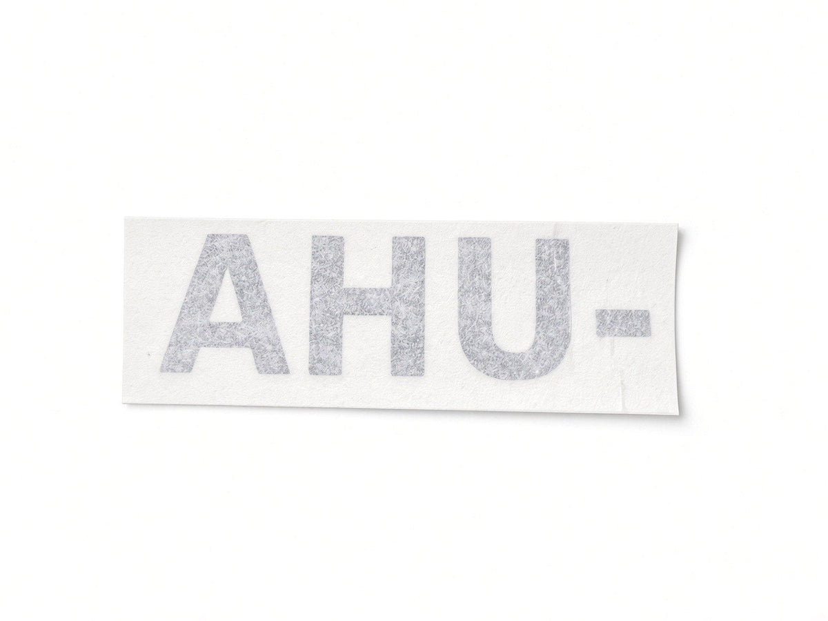 AHU air handling unit equipment ID cut by JZac Designs in Genuine 3M cast vinyl on transfer tape