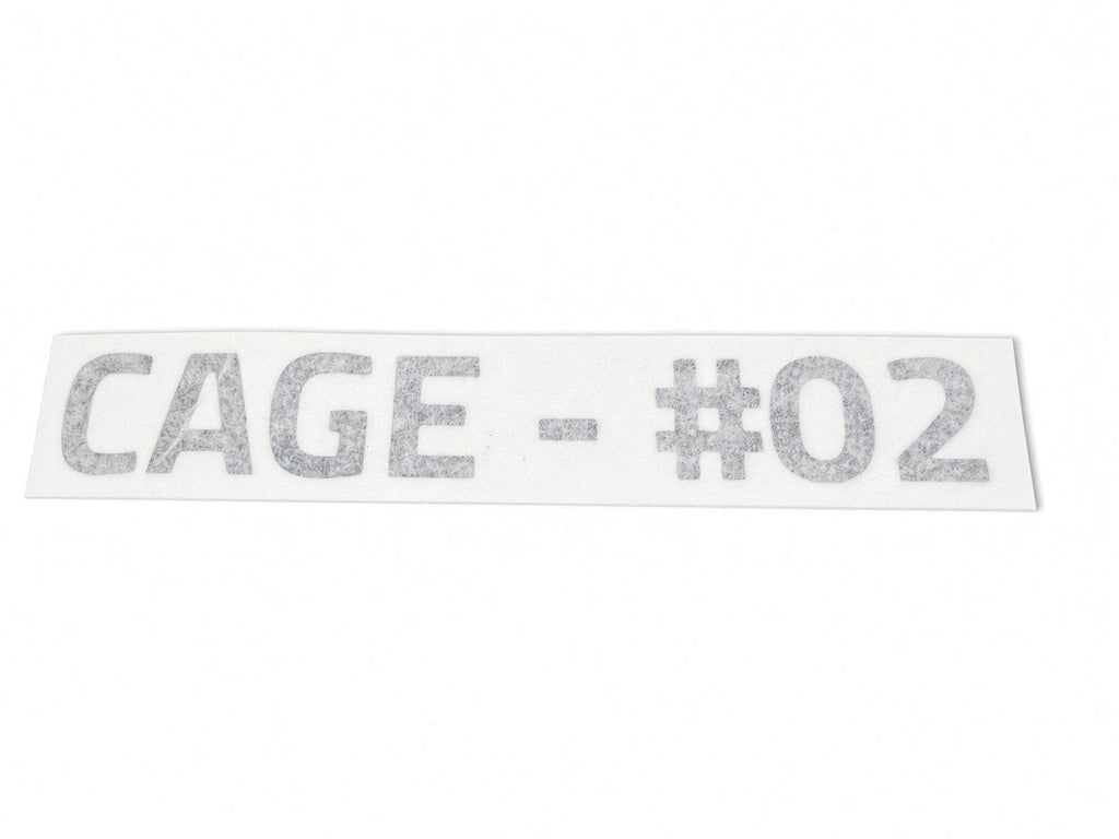 CAGE - #02 data center cage identifier cut by JZac Designs in Genuine 3M cast vinyl on transfer tape
