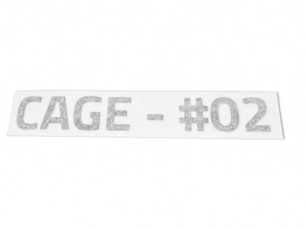 CAGE - #02 data center cage identifier cut by JZac Designs in Genuine 3M cast vinyl on transfer tape