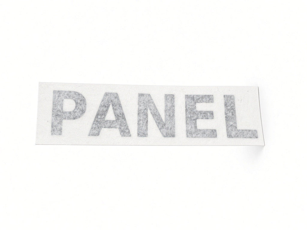 PANEL electrical panel identification cut by JZac Designs in Genuine 3M cast vinyl on transfer tape