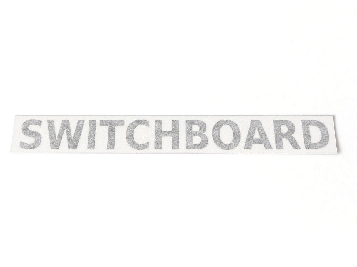 SWITCHBOARD electrical equipment ID cut by JZac Designs in Genuine 3M cast vinyl on transfer tape
