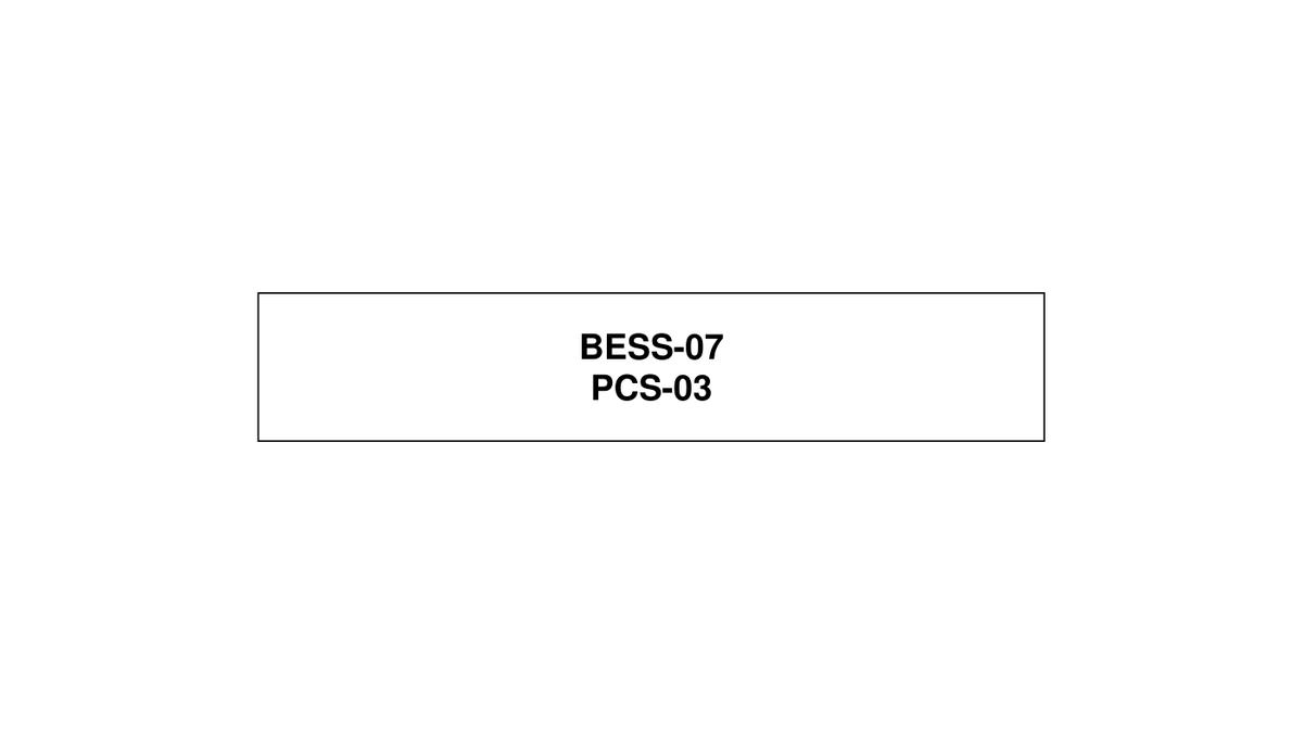 Solar and BESS equipment identification proof example — BESS-07 / PCS-03