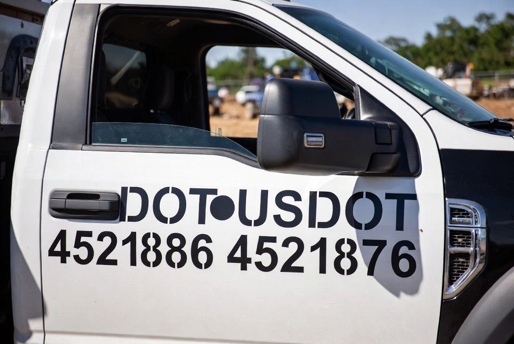 DOT compliant truck door lettering