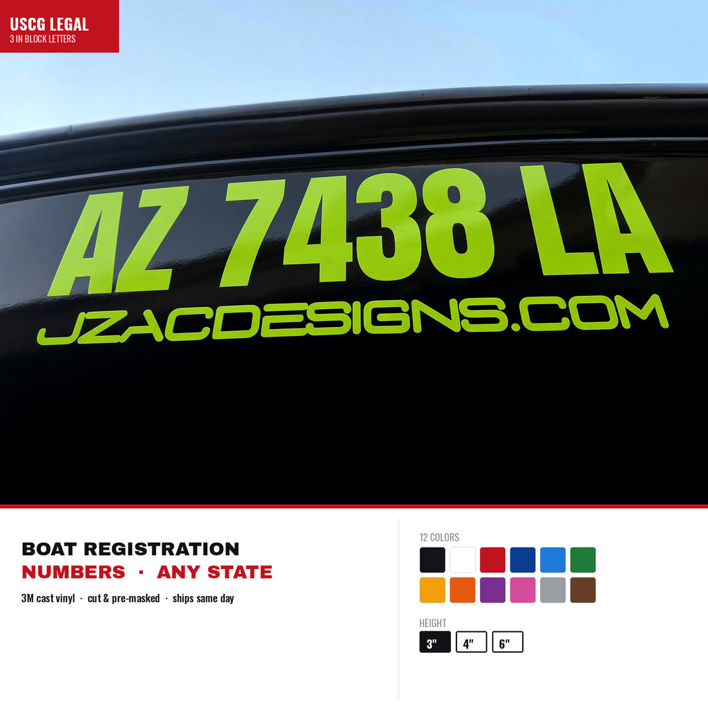 Boat Name & Hailing Port Lettering
